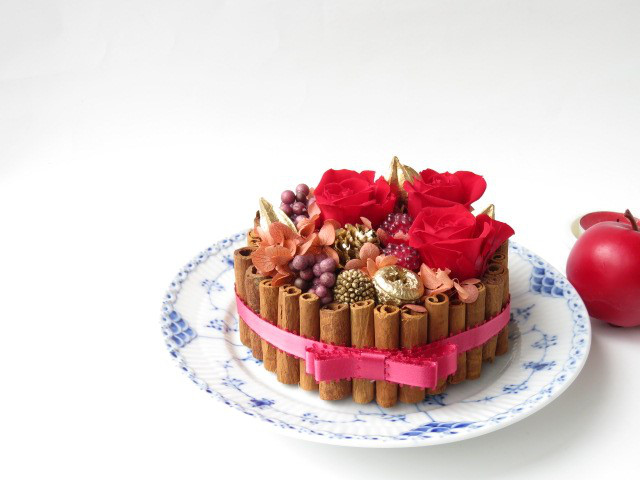 ドライフラワー シナモン＊ケーキ シナモンのflower cake