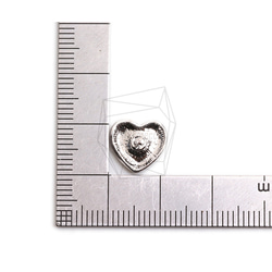 ERG-2264-R【2個入り】ハートピアス/Heart  Ear Post/ 10.8mm x 11.2mm 5枚目の画像