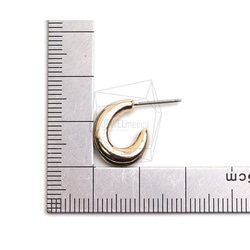 ERG-2265-G【2枚】圓耳環,圓柱耳環/12mm X 14.7mm 第5張的照片