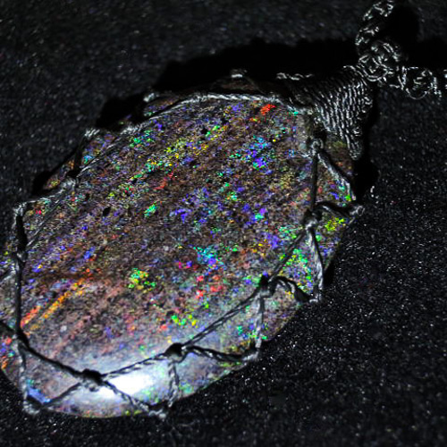 ☆マトリックスブラックオパール☆35ct/35mm☆天然石黒蛋白石
