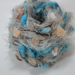 引き揃え糸　turquoise　brown　　　nijiyarn 4枚目の画像