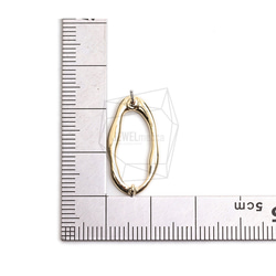 ERG-2271-G【2個入り】オーバルピアス/ Oval Post Earring/11.4mm X 23mm 5枚目の画像