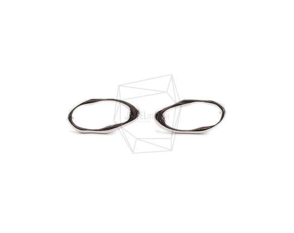 ERG-2271-R【2枚】橢圓柱形耳環/11.4mm X 23mm 第1張的照片