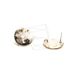 ERG-2272-G【2個入り】ラウンドピアス,Round Post Earring/19mm X 19.3mm 2枚目の画像