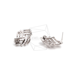 ERG-2275-R【2個入り】ロンバスピアス,Rhombus Post Earring/26mm X 34mm 2枚目の画像