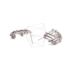 ERG-2275-R【2個入り】ロンバスピアス,Rhombus Post Earring/26mm X 34mm 3枚目の画像