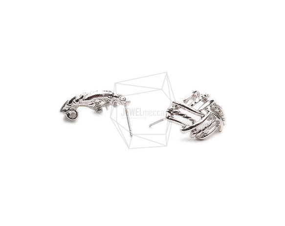 ERG-2275-R【2個入り】ロンバスピアス,Rhombus Post Earring/26mm X 34mm 3枚目の画像