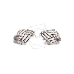 ERG-2275-R【2個入り】ロンバスピアス,Rhombus Post Earring/26mm X 34mm 1枚目の画像