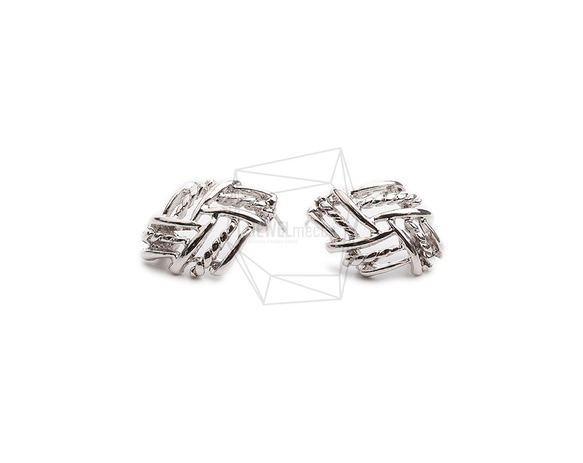 ERG-2275-R【2個入り】ロンバスピアス,Rhombus Post Earring/26mm X 34mm 1枚目の画像