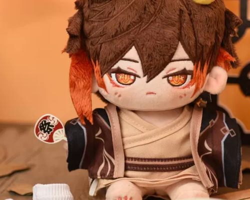 原神　鍾離　ぬいぐるみ　座る姿勢　着せ替えぬいぐるみ　服なし② Amazon.co.jp: 原神 ぬいぐるみ 鍾離 20cm 限定 Genshin 着せ