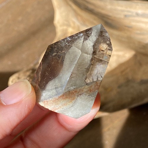 レア☆レインボー 千層ガーデンクォーツ/ライトスモーキークォーツ