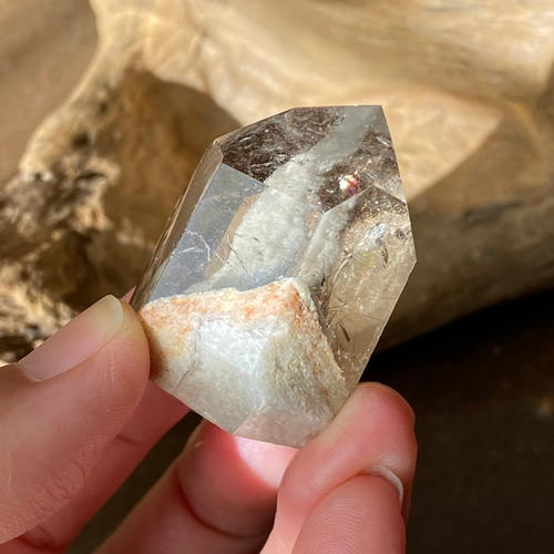 レア☆レインボー 千層ガーデンクォーツ/ライトスモーキークォーツ