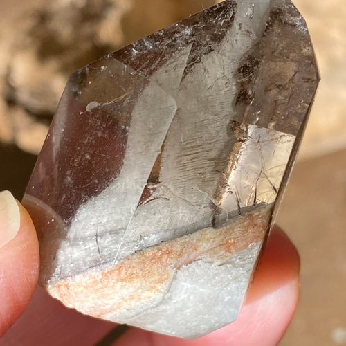 レア☆レインボー 千層ガーデンクォーツ/ライトスモーキークォーツ