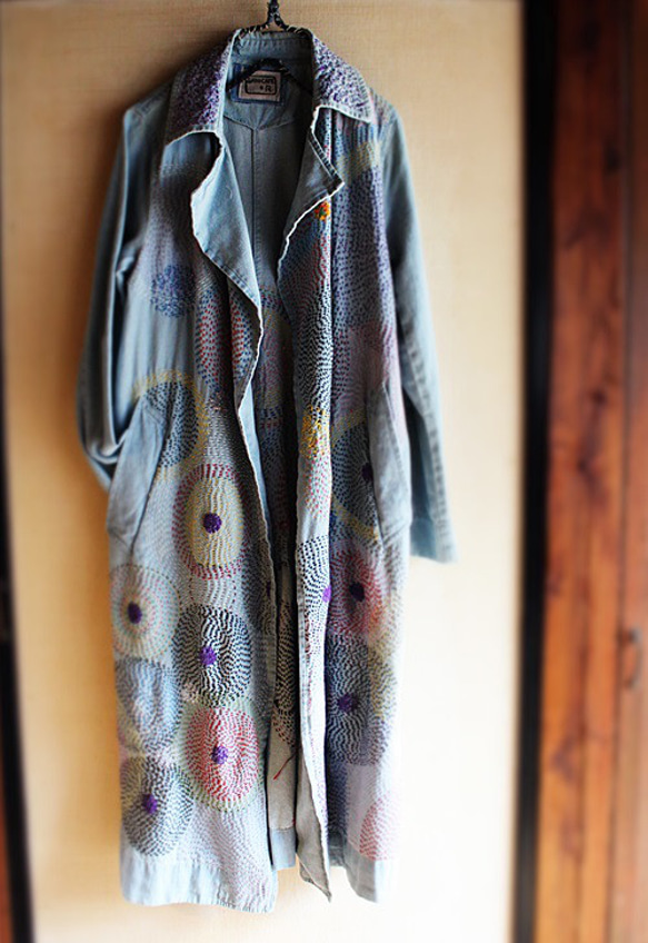 SOLD*SAYOCAFE＋R/豪華刺し子のアートなロングコート コート 衣