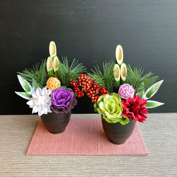 門松　オーダー受け付け専用ページ 数量限定【大人気】お正月 ミニ門松 ー黒ツヤなし・受注制作 しめ縄