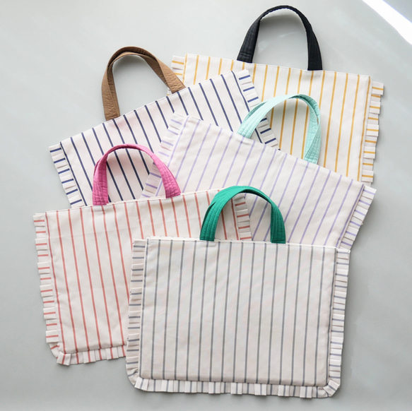 〘オーダーok〙stripe daily bag 2枚目の画像