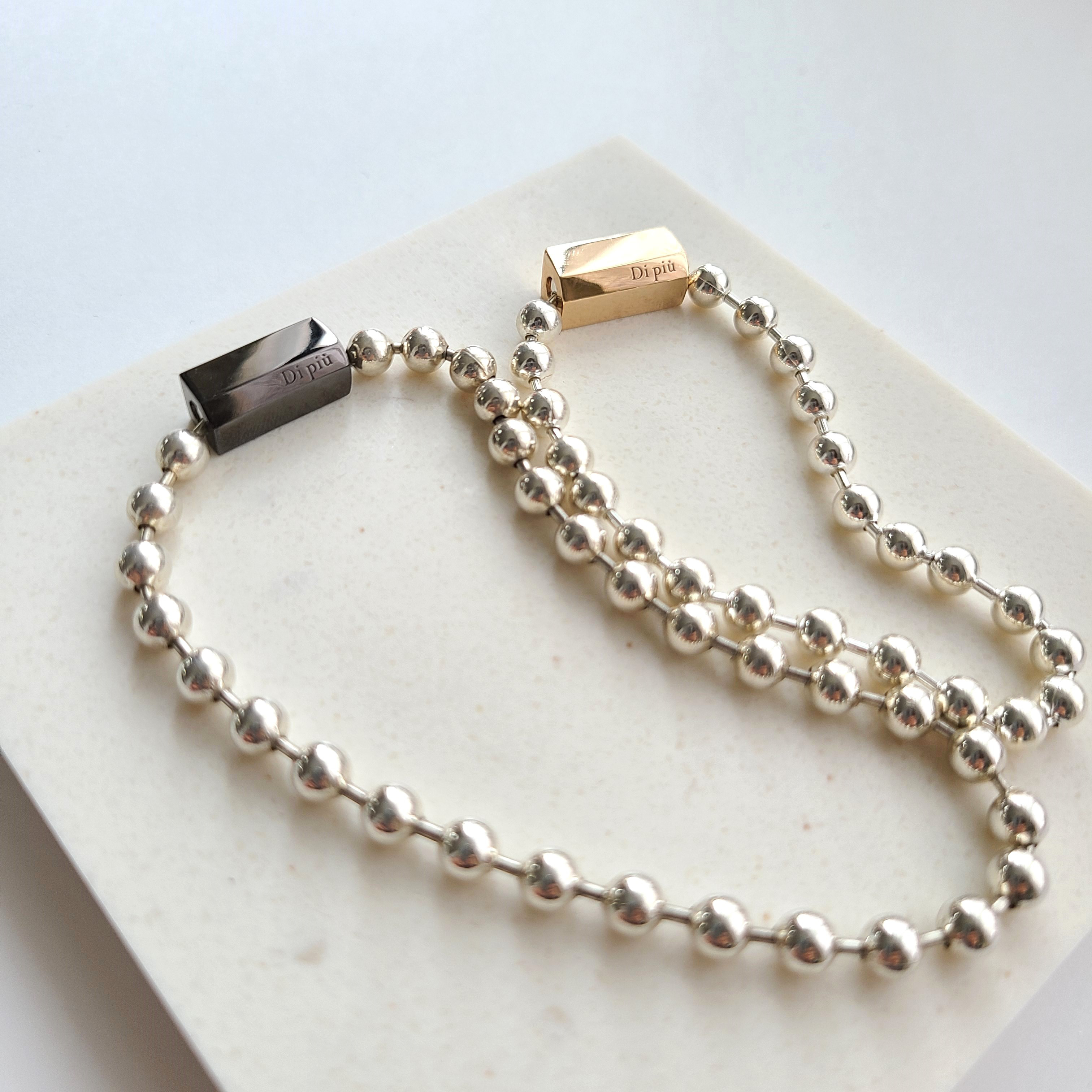 パール バイカラー Keshi ブレスレット異素材 チェーン VITALY