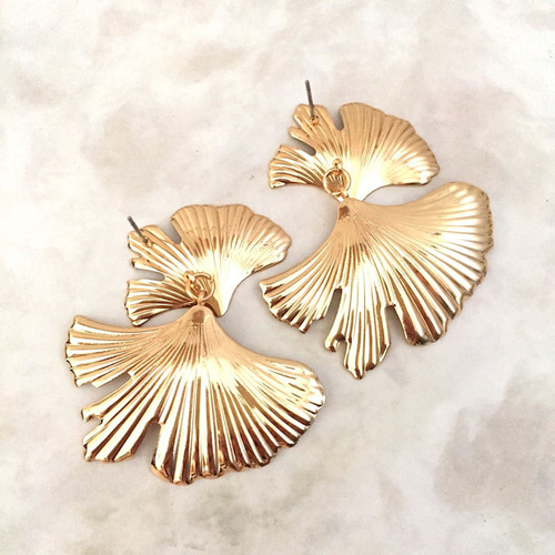 【ちょこちっぷ】hinahinaxMatsushigeUil ピアス Ginkgo イチョウピアス ピアス（その他） Muguet Jewel 通販