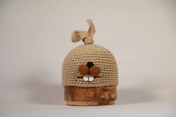 うさぎさんニット帽子（子ども用） 帽子(ベビー・キッズ) jyojyo