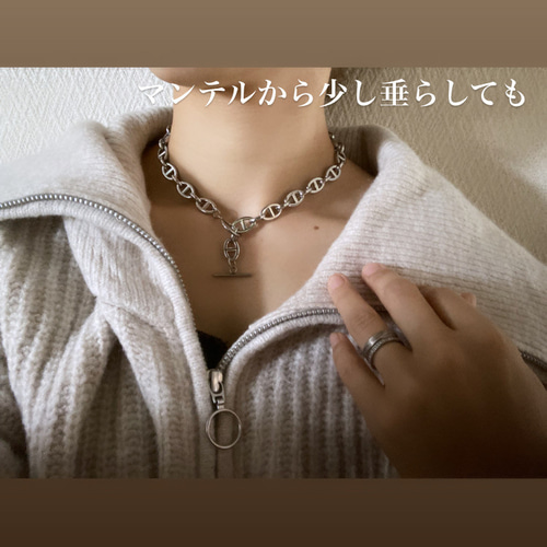 oshi様 専用 アンカー チェーン ネックレス ブレスレット8mm 2点