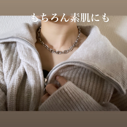 big anchor chain necklaceーサージカルステンレス チェーン big anchor chain necklaceーサージカルステンレス チェーン