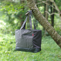 "TWOTONE-TOTE" トートバッグ　ブラック＆グレー   登山・アウトドア・キャンプ・ハイキング 1枚目の画像