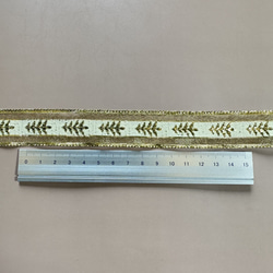 ▶︎Happy color◀︎ トルコリボン 販売単位：30cm【2212-T21】ゴールド　金　刺繍リボン 3枚目の画像