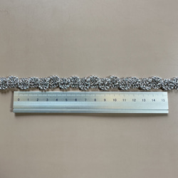 ▶︎Happy color◀︎ トルコリボン 販売単位：30cm【2212-T28】シルバー　銀　ブレード 4枚目の画像