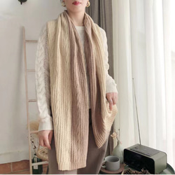 女性マフラー ストール 透かし編み 軽い ふわふわ 秋冬 プレゼント 13枚目の画像