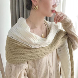 女性マフラー ストール 透かし編み 軽い ふわふわ 秋冬 プレゼント 10枚目の画像
