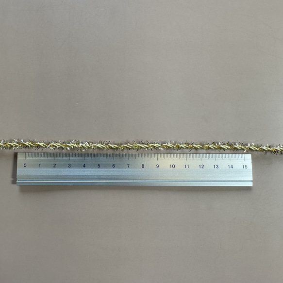 ▶︎Happy color◀︎ トルコリボン 販売単位：30cm【2212-T33】ゴールド　金　コード 3枚目の画像