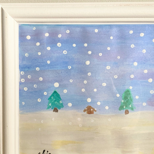 Winnieさま専用（原画）雪駆ける夢【A5サイズ／水彩画】絵画 原画）夢駆ける夜【A5サイズ／水彩画】絵画