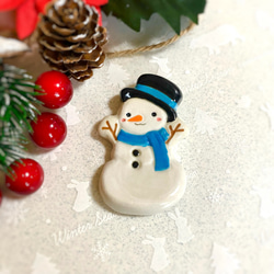 《クリスマス》雪だるまの箸置き 2枚目の画像