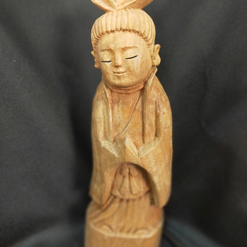 木彫像 草野房馬助 第229作 木彫り 一刀彫り 仏像 彫刻 彫刻