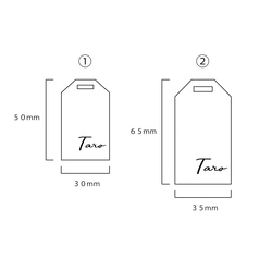 【最安値250円】タグ型席札アクリルキーホルダー（透明） 2枚目の画像