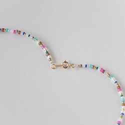 ハートとカラフルビーズでカジュアル可愛いビーズネックレス～heart colorful beads necklace～ 4枚目の画像