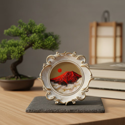 油彩 絵画 『Wild Flowers 2025』｜丸形アートパネル 直径30cm