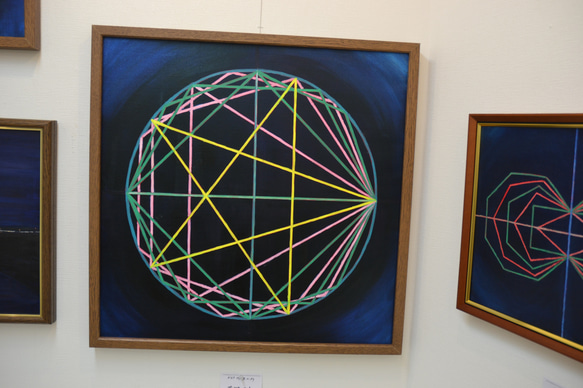 第４４回　ｉペローシア展出品作　描かれた∞リーマントポロジーライン　油彩Ｆ8号 数学
