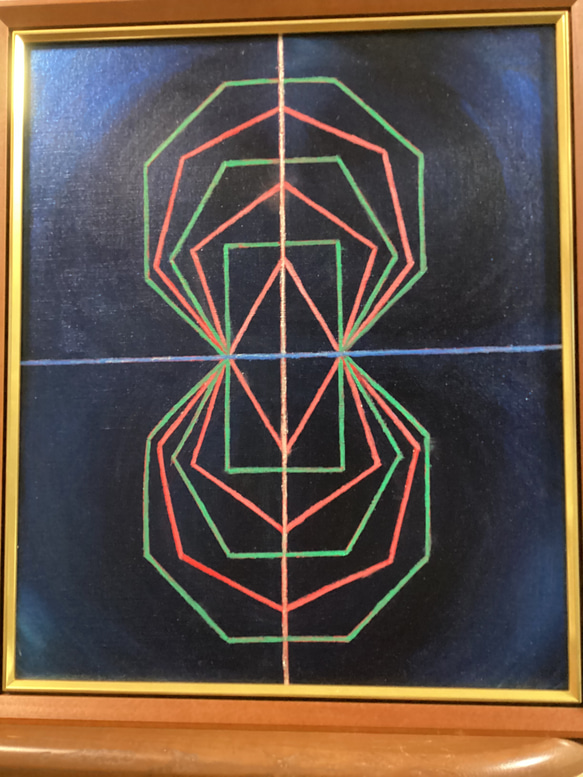 第４４回　ｉペローシア展出品作　描かれた∞リーマントポロジーライン　油彩Ｆ8号 数学