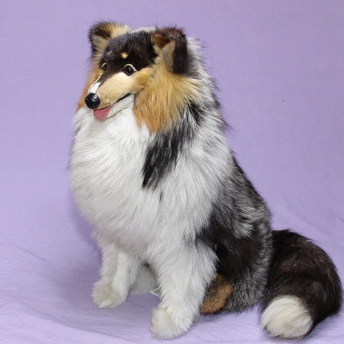 世界でたった一体の シェルティー (リアルファーのぬいぐるみ) 犬