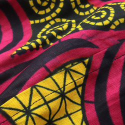 alin Azuma 包 M 50cm 籃子包非洲蠟染 Azuma 包帶角撐板（渦紋/黃色）。 第4張的照片