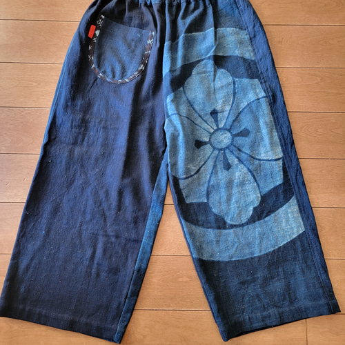 古布、綿、筒書、家紋●着物リメイク●前開きパーカー、ジャケット、ハンドメイド キセルと煙プルパーカー 喜人 KJ-02301 和柄 和風 スエット 花魁