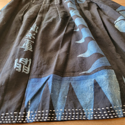 着物リメイク　古布　手作り　半纏　スカート 8枚目の画像