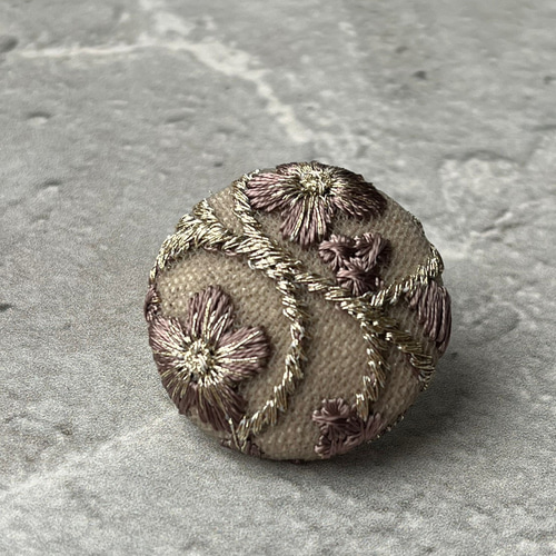 インド刺繍リボン ヘアゴム くるみボタン ヘアゴム ＋labo 通販