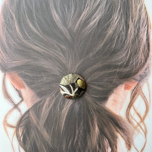 インド刺繍リボン ヘアゴム くるみボタン ヘアゴム ＋labo 通販