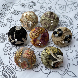 インド刺繍リボン ヘアゴム くるみボタン ヘアゴム ＋labo 通販