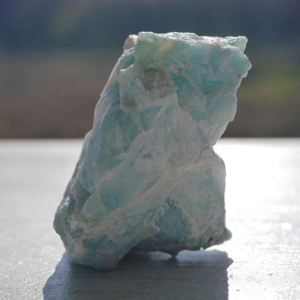 天然石ラリマー約51mm(ドミニカ共和国産)約45g 母岩付き原石ラフロック鉱物鉱石[lar-221206-01] 5枚目の画像