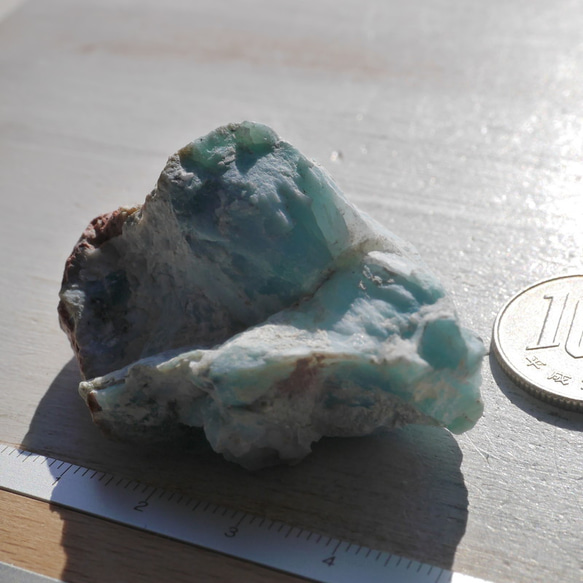 天然石ラリマー約51mm(ドミニカ共和国産)約45g 母岩付き原石ラフロック鉱物鉱石[lar-221206-01] 20枚目の画像