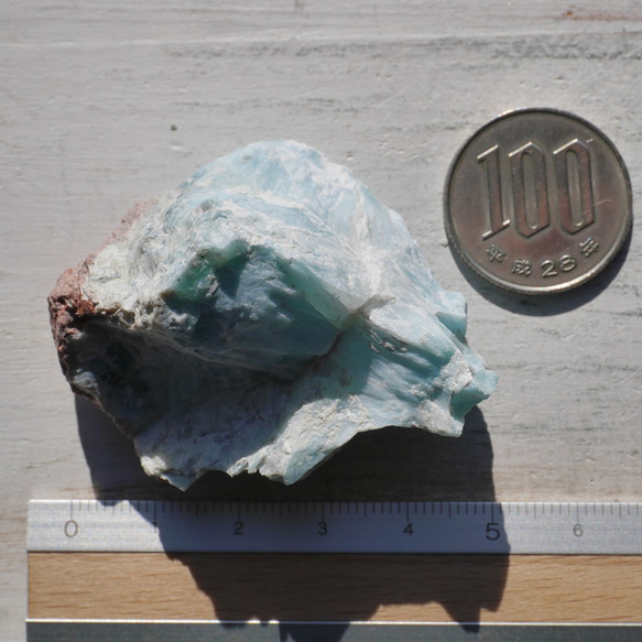 天然石ラリマー約51mm(ドミニカ共和国産)約45g 母岩付き原石ラフロック鉱物鉱石[lar-221206-01] 19枚目の画像
