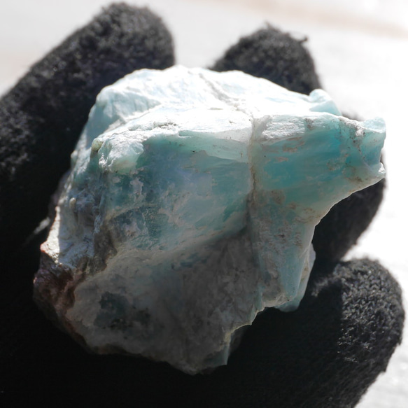 天然石ラリマー約51mm(ドミニカ共和国産)約45g 母岩付き原石ラフロック鉱物鉱石[lar-221206-01] 12枚目の画像